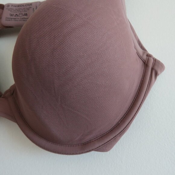 THIRDLOVE 24/7 Classic Contour Plunge Bra in Twighlight - Size 38D - Picture 12 of 14